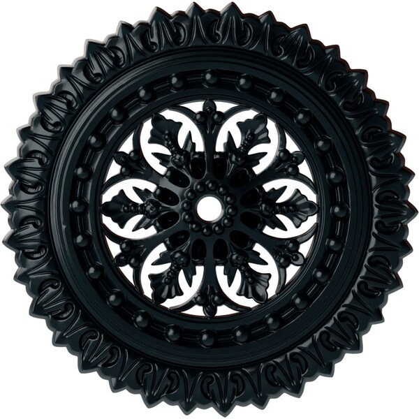 Ekena Millwork Sellek Ceiling Medallion (Fits Canopies up to 1 1/8"), 18 1/2"OD x 7/8"ID x 1 1/2"P, Night Shade CM18SKNSF - main